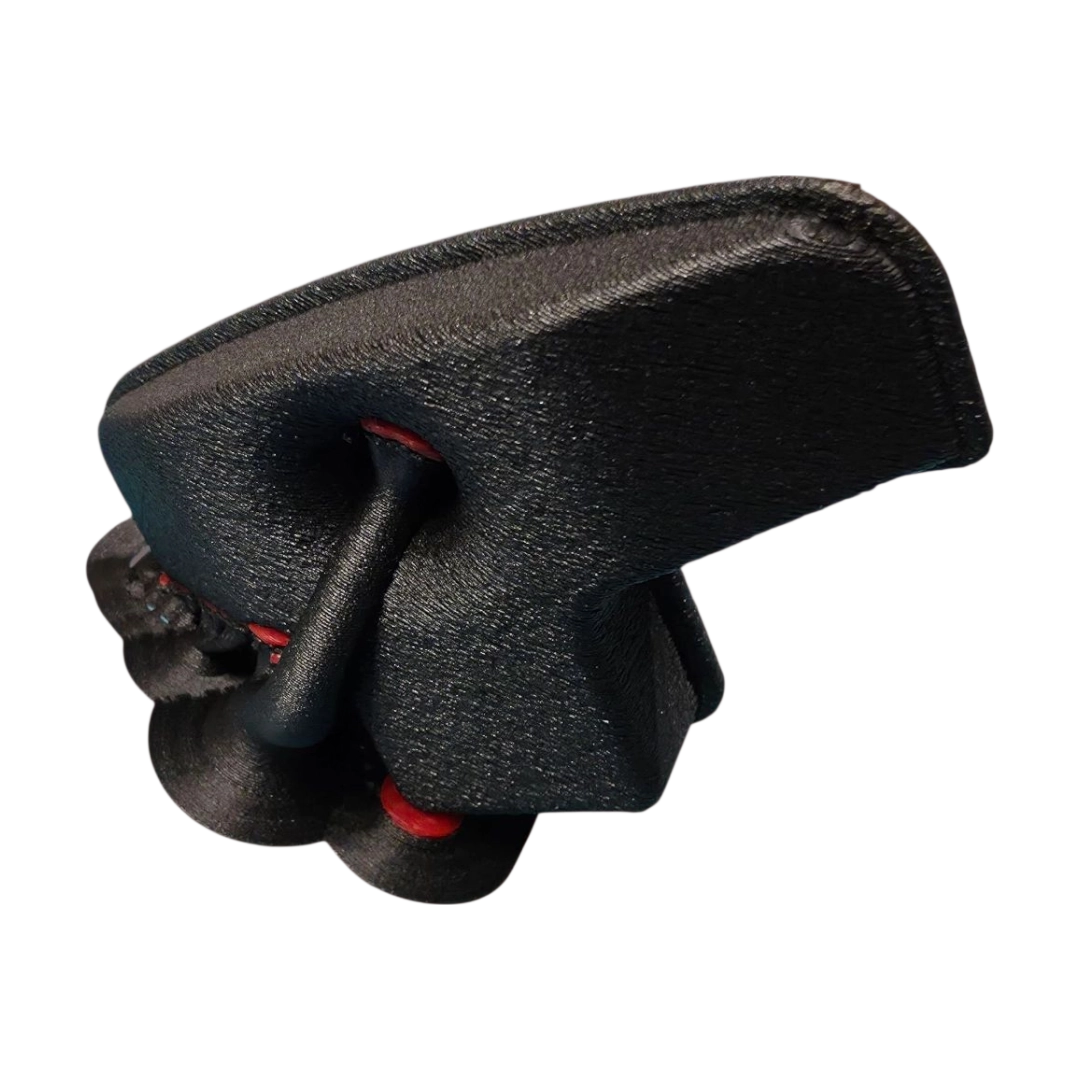 Reverse-engineered Stadion Motorbike Carburetor Air Filter Housing 3D printed using carbon fiber infused material